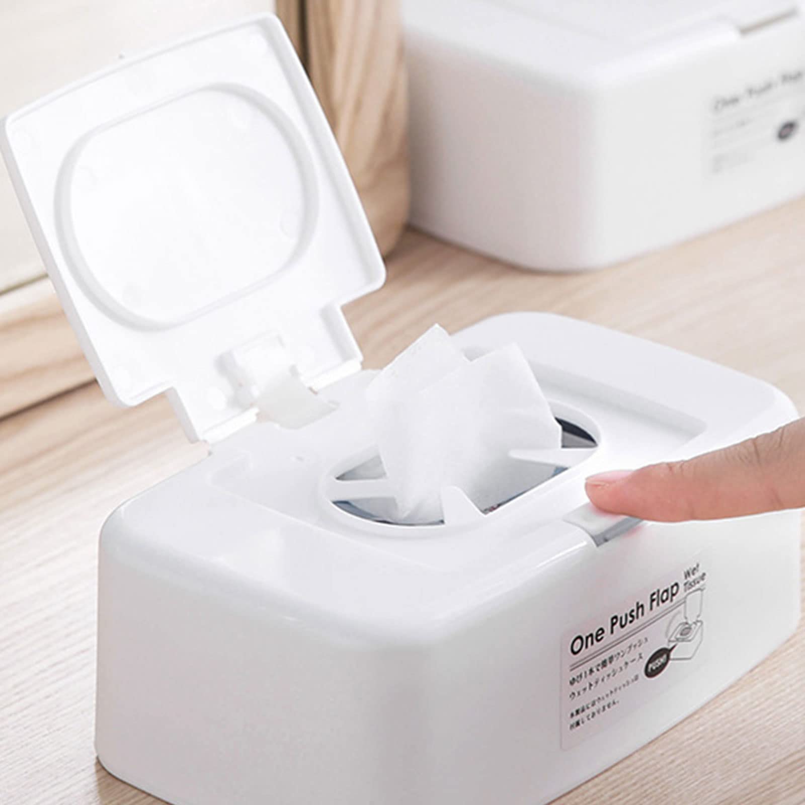 Push Button Wet Wipes Storage Box - Leak-Proof Container for Home, Office, Baby & Kitchen Use | Organize Tissues, Napkins & Cleaning Wipes | Perfect for Diaper Changing, Makeup Removal & Surface Cleaning