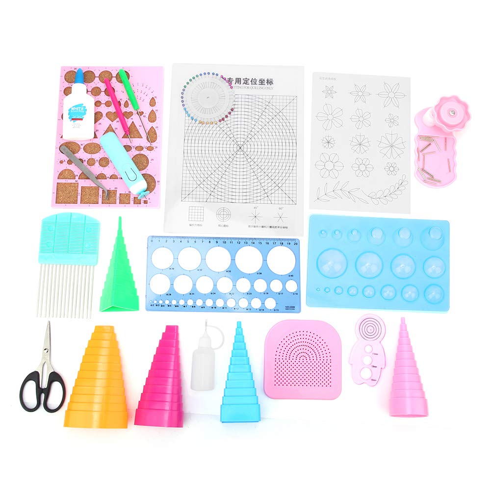 Zerodis 24pcs Electric Paper Quilling Tool Kit with Curling Pen & Crimper - Complete DIY Paper Craft Set for Scrapbooking, Card Making & Home Decor