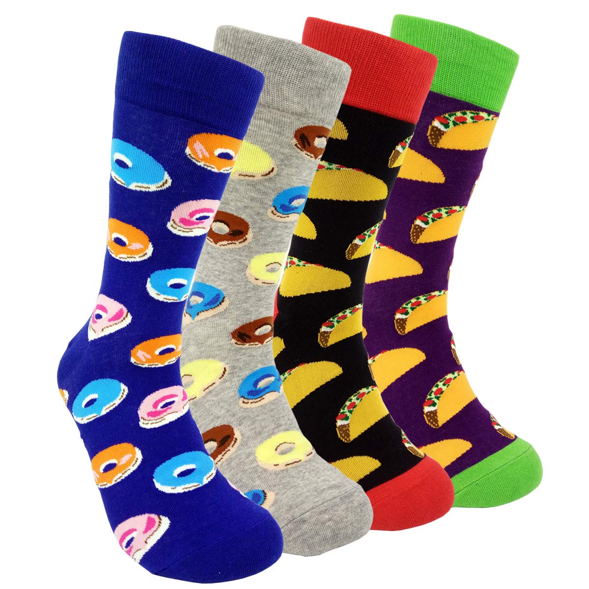 Funny Men's Colorful Dress Socks - Novelty Cotton Crazy Pattern Socks for Work, Party & Gifts | HSELL