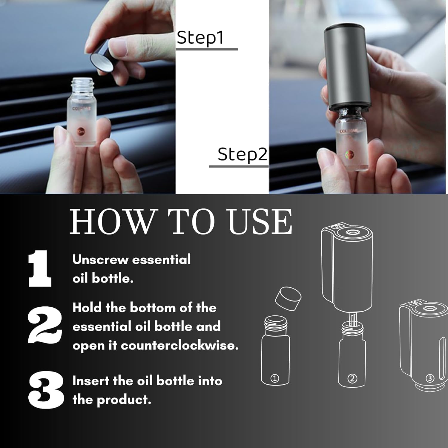Smart Car Air Freshener Refills - 10ml Aromatherapy Essential Oil Diffuser Refills for Vehicles | Long-Lasting Fragrance | Perfect for Cars, Trucks & SUVs | Eliminates Odors & Creates Relaxing Atmosphere