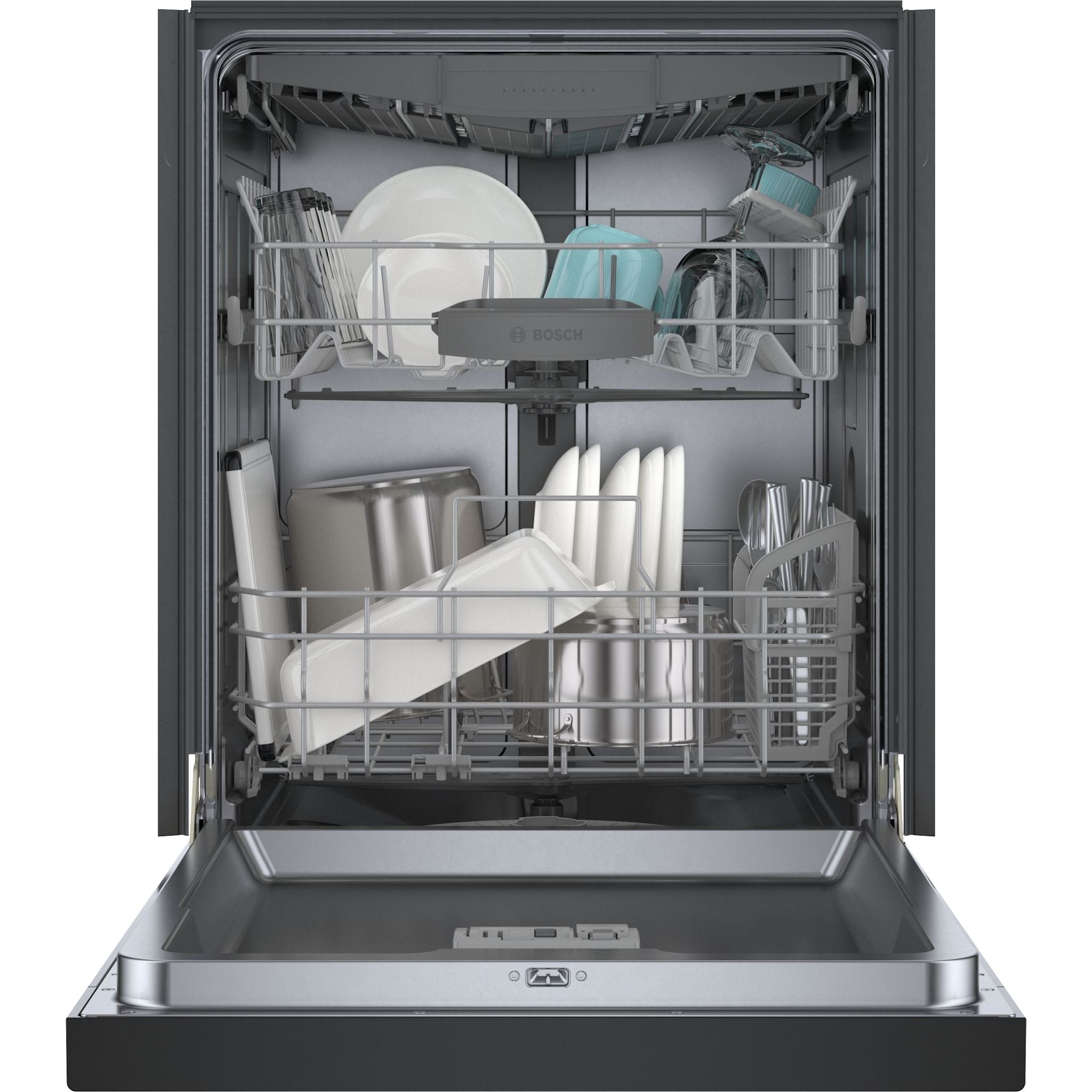 Bosch 300 Series SHE53C86N Built-In Dishwasher with Stainless Steel Tub & CrystalDry Technology - Black - Perfect for Modern Kitchens & Large Families