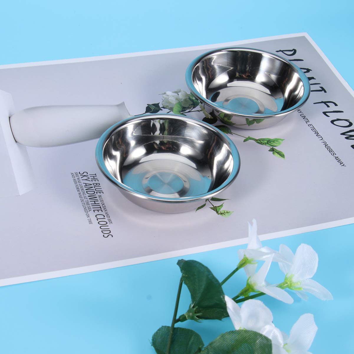 DOITOOL 5PCS Stainless Steel Sushi Dipping Bowls - 3.3 Inch Round Mini Appetizer Plates for Soy Sauce, Wasabi & Seasonings | Perfect for Sushi Restaurants, Home Dining & Japanese Cuisine