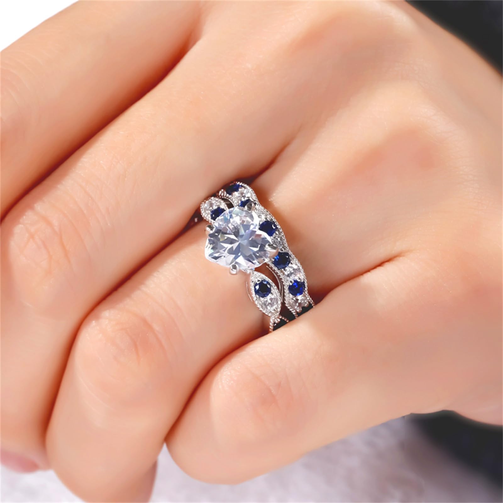 Jeulia 3 Carat CZ Solitaire Engagement Ring Set - Halo Milgrain Heart Cut Sterling Silver Wedding Band - Promise, Anniversary & Bridal Jewelry for Women | Perfect for Proposals, Vow Renewals & Special Occasions