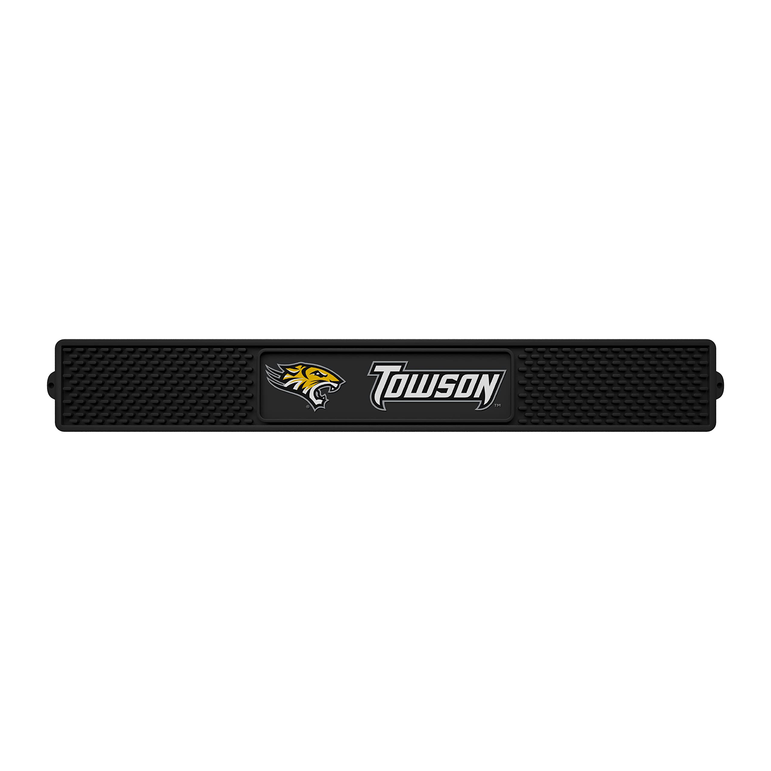 FANMATS 17126 Towson Tigers Drink Bar Mat - 3.25x24 Inch Durable Dish Drying Mat, Non-Slip Counter Mat for Kitchen, Bar & Dining Table - Easy to Clean, Absorbent & Reusable - Perfect for Spills, Coasters & Drink Protection