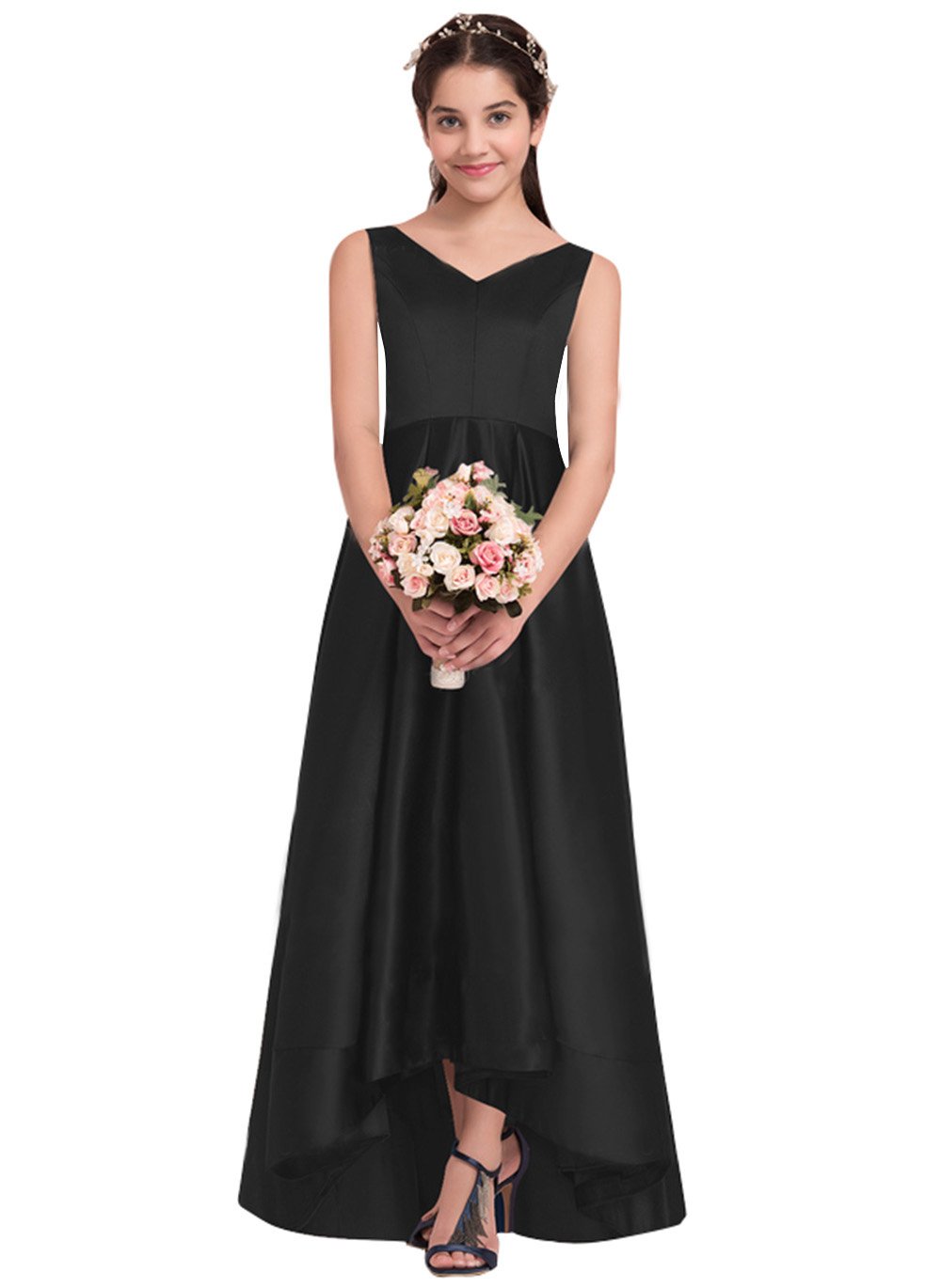 Betta Satin Flower Girl Dress for Weddings & Special Occasions – Elegant Party Dress for Girls