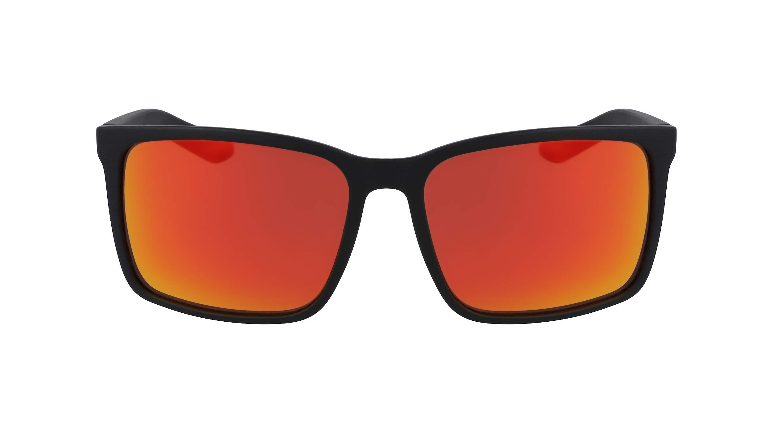 Dragon Men's Montage Square Sunglasses - Matte Black/Orange Ion Polarized Lenses - 60mm UV Protection - Stylish Outdoor, Driving & Fashion Accessory