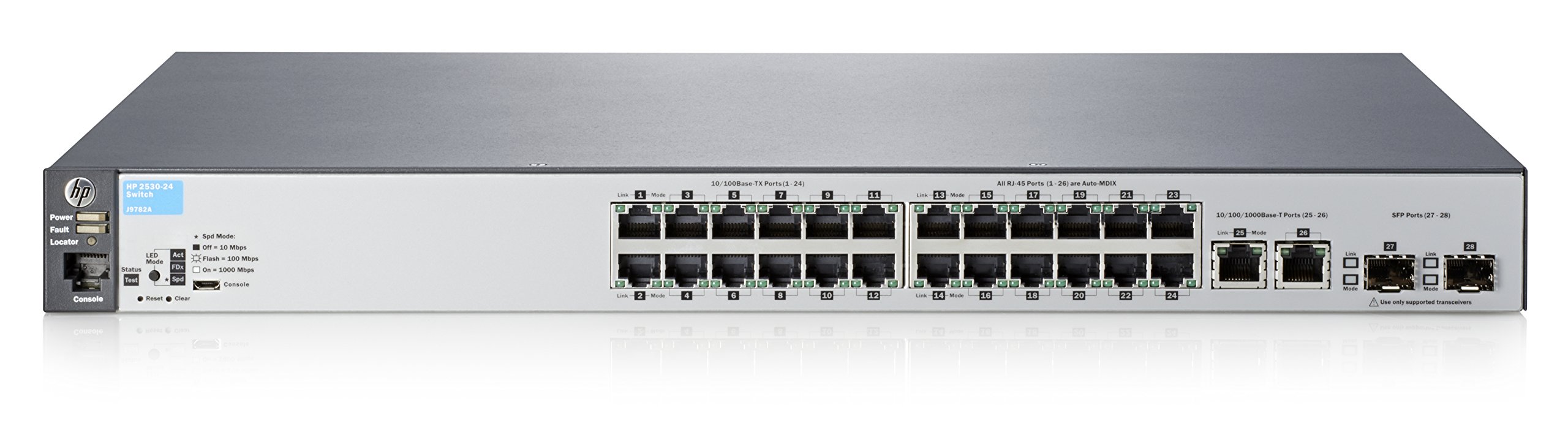 Refurbished HP J9782A Aruba 2530-24 24-Port Gigabit PoE+ Network Switch | 190W Power Budget | Layer 2 Managed | Ideal for Small Business & Office Networks