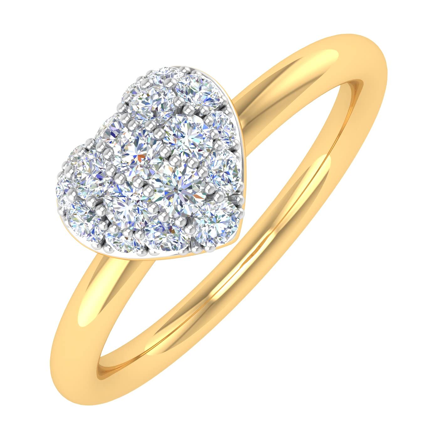 1/4 Carat Heart-Shaped Diamond Promise Ring in 14K Gold - Perfect for Anniversaries, Engagements & Romantic Gifts