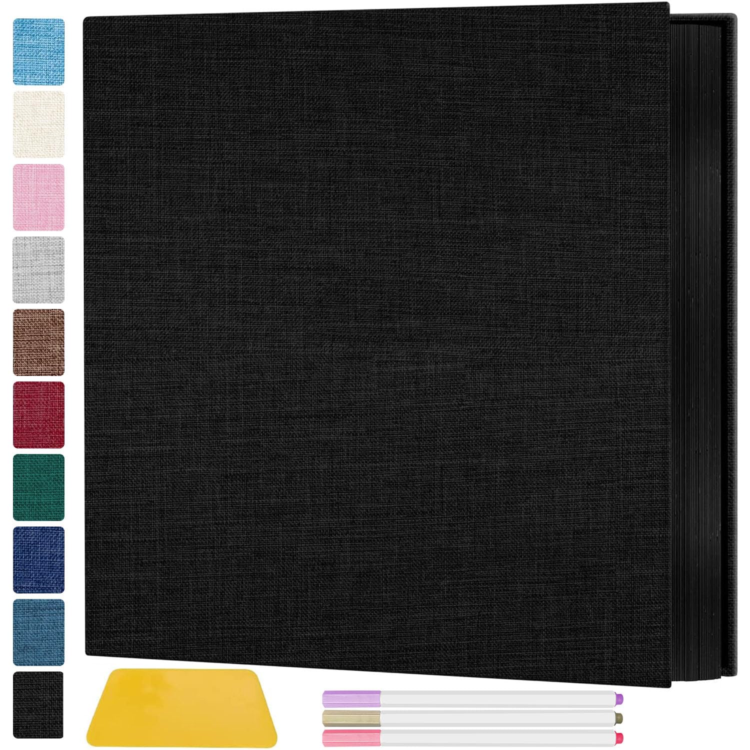 Self-Adhesive Photo Album with Magnetic Pages - 60 Sticky Scrapbook Sheets Holds 8x10, 5x7, 4x6, 6x8 & 3x5 Photos | Large Picture Book for Family Memories, Wedding Albums & Baby Photos | Perfect for Home Decor, Gift Giving & Memory Preservation