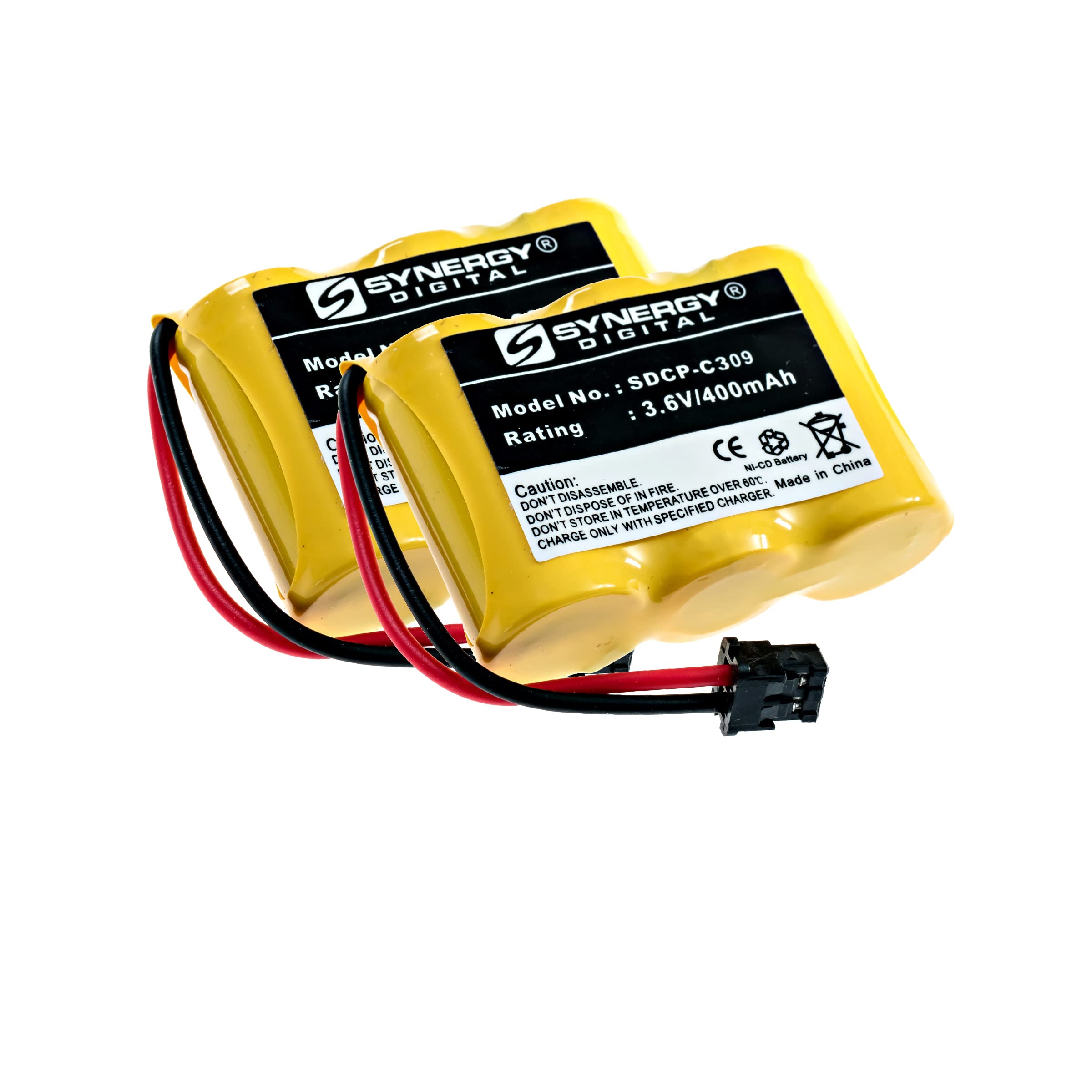 Synergy Digital Cordless Phone Batteries - 2 Pack SDCP-C309 Replacement Batteries for AT&T 7220 Cordless Phone | Long-Lasting Power for Home & Office Use