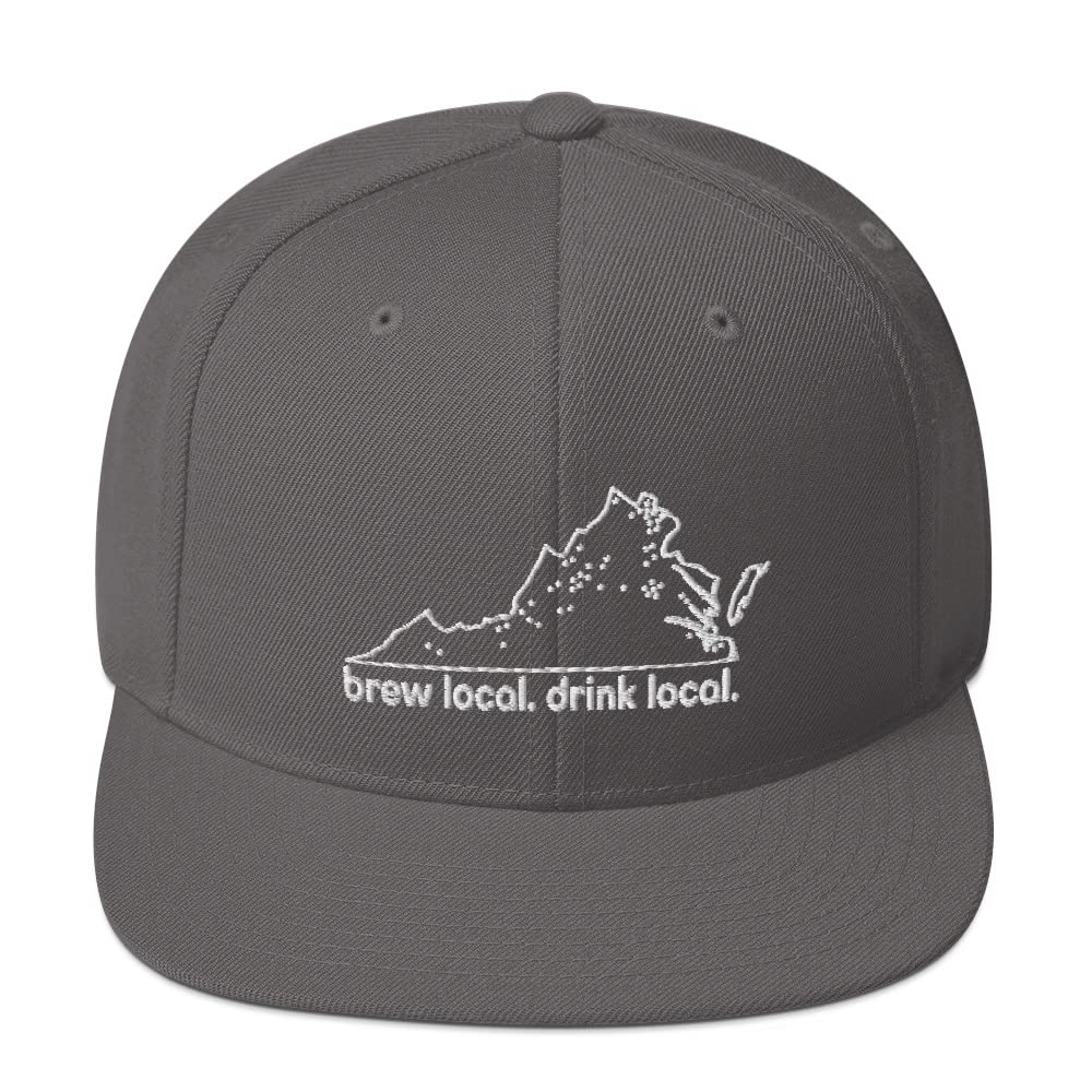 Virginia State Beer Brewery Map Snapback Hat - Adjustable Dad Cap for Beer Lovers & Craft Brew Fans - Perfect for Brewery Tours, Beer Festivals & Casual Outfits