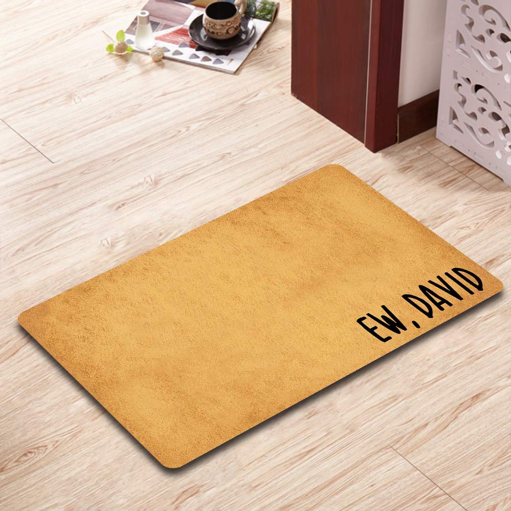 Funny 'Ew, David' Doormat - Non-Slip Rubber Backing Welcome Mat for Front Door - 23.6