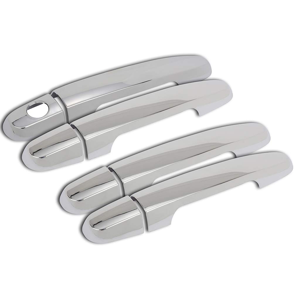 Chrome Car Door Handle Covers 4Pcs - Compatible with Toyota Corolla 2003-2013 - Premium Exterior Auto Accessories for Car Protection & Style Upgrade - Perfect for Daily Commute and Road Trips