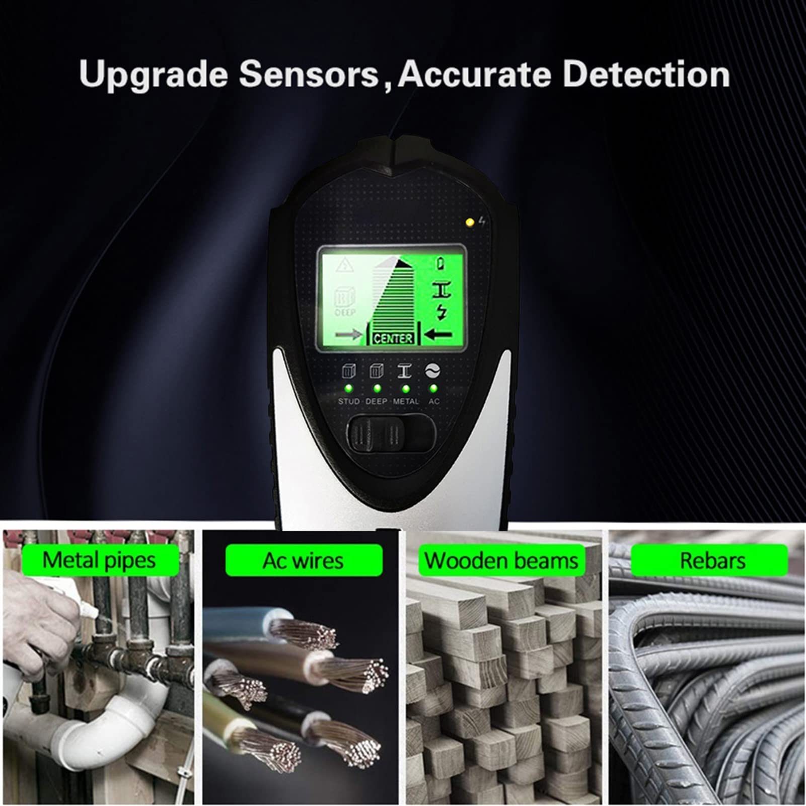 Professional Metal Detector for Adults - 4-in-1 Digital LCD Wall Scanner with Wood Beam & AC Wire Detection | Perfect for Home Renovation, Construction & Treasure Hunting