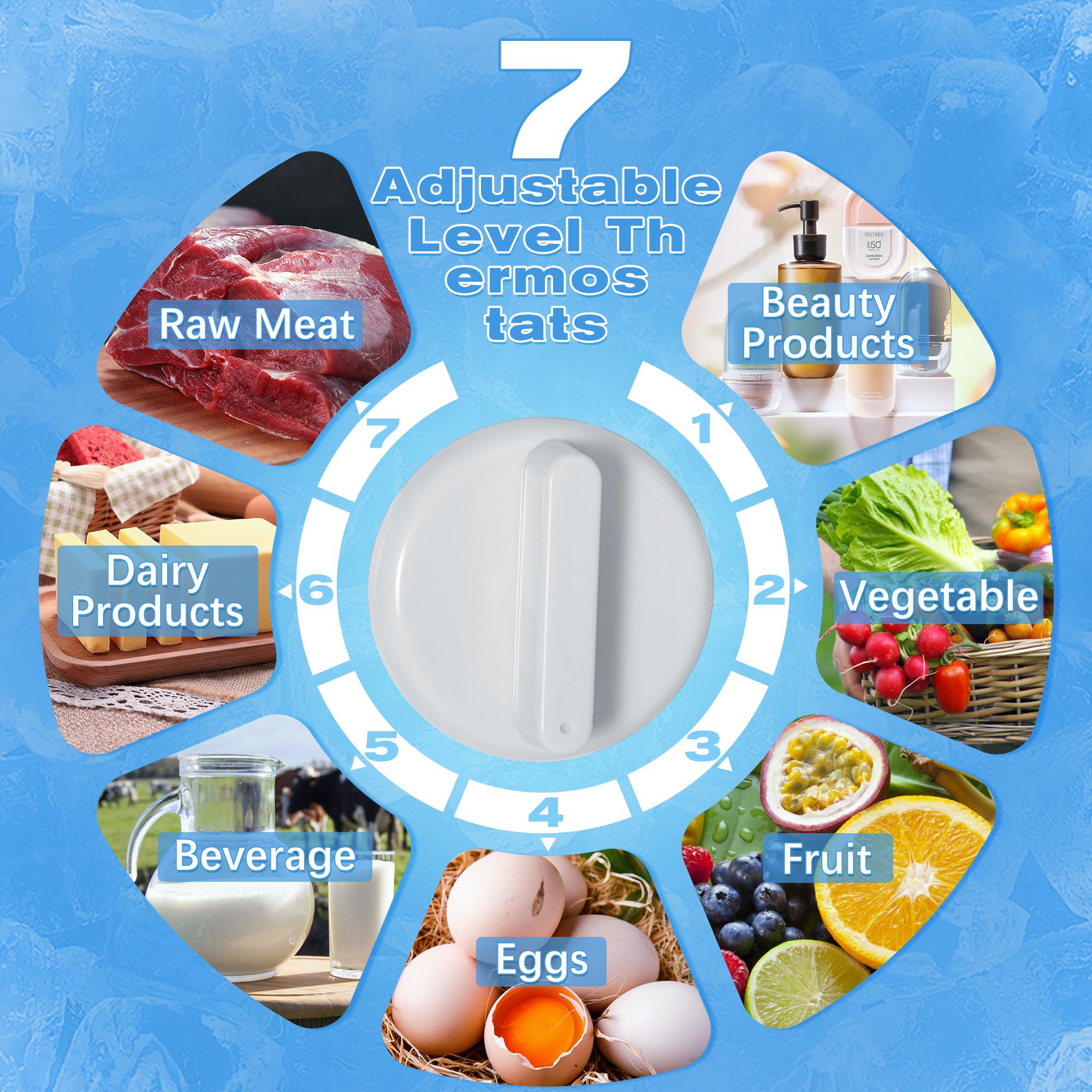 1.7 Cu.Ft Compact Refrigerator with Freezer - Energy Efficient, Low Noise, Auto Defrost Mini Fridge for Bedroom, Office, Dorm, Apartment - Perfect for Snacks, Drinks & Small Food Storage (White)