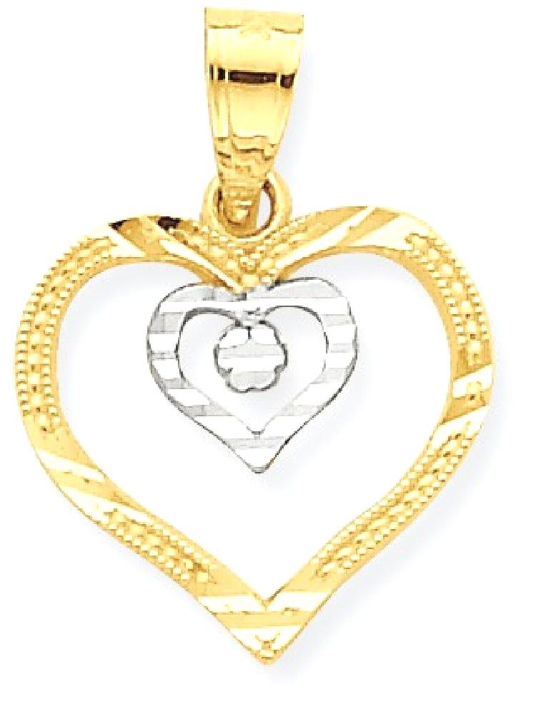 10K Solid Yellow Gold Heart Necklace - Romantic Love Pendant Charm for Women - Perfect Gift for Anniversary, Valentine's Day & Special Occasions