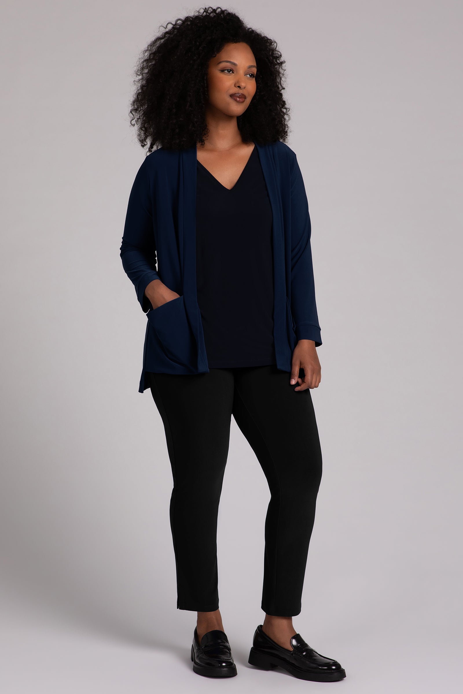 Premium Core Cardigan for Women & Men - Soft & Comfortable Navy Blue Sweater | Perfect for Casual Wear, Office, and Fall Layering