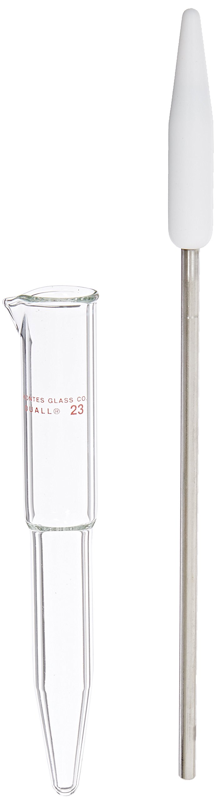 Kimble Duall 885480-0023 15ml Glass Tissue Grinder with PTFE Pestle - Size 23 - Homogenizer for Lab Samples, Cell Lysis, DNA/RNA Extraction - Perfect for Research Laboratories & Biology Experiments