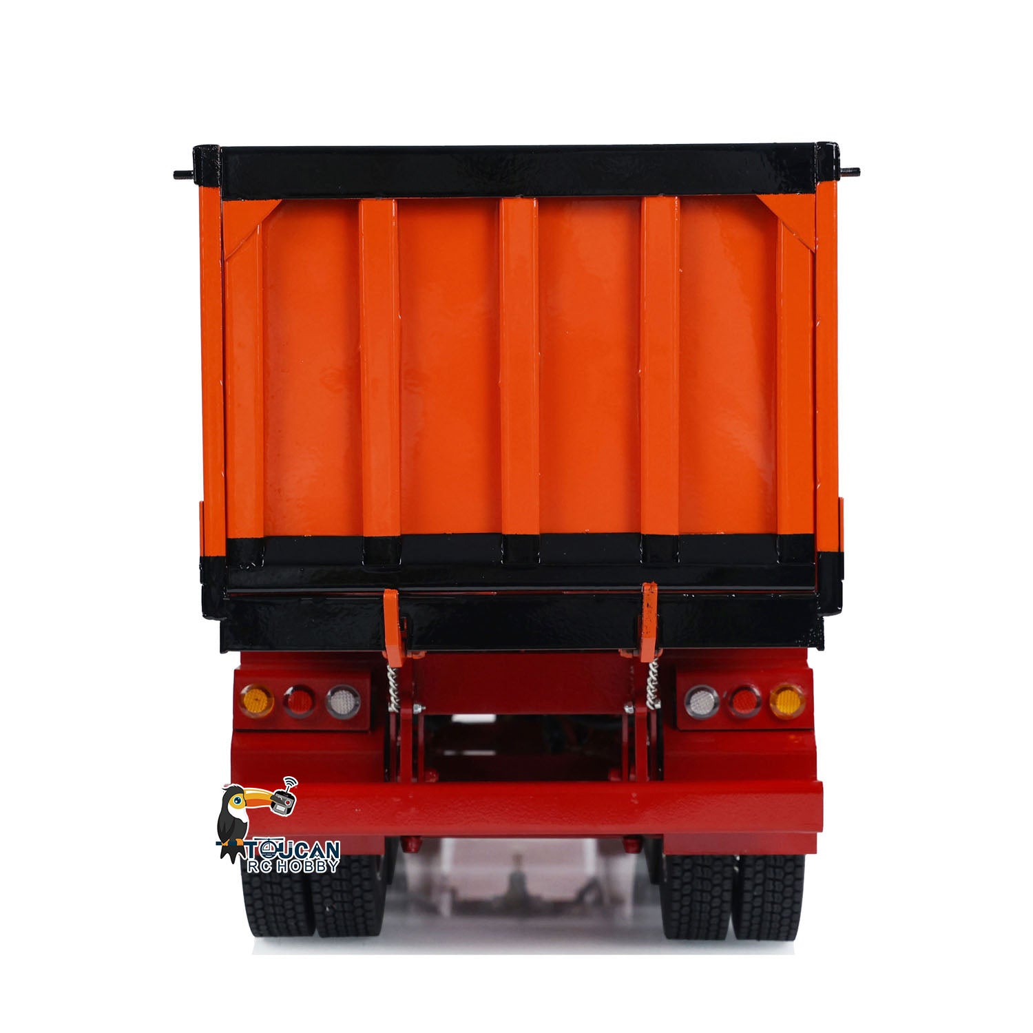 1/14 Scale Metal 3-Axle Hydraulic RC Dump Truck with Electric Awning - Remote Control Construction Tractor Trailer for Adults & Kids (Painted & Assembled) - Perfect for Construction Site Play, Collecting, and RC Truck Racing