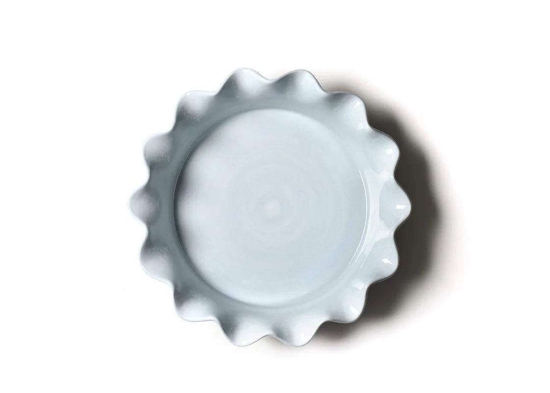 Iris Blue Drop Pie Dish - 9 Inch Ceramic Baking Dish for Pies, Tarts, and Quiches | Perfect for Thanksgiving, Christmas, and Family Gatherings | Oven, Microwave, and Dishwasher Safe