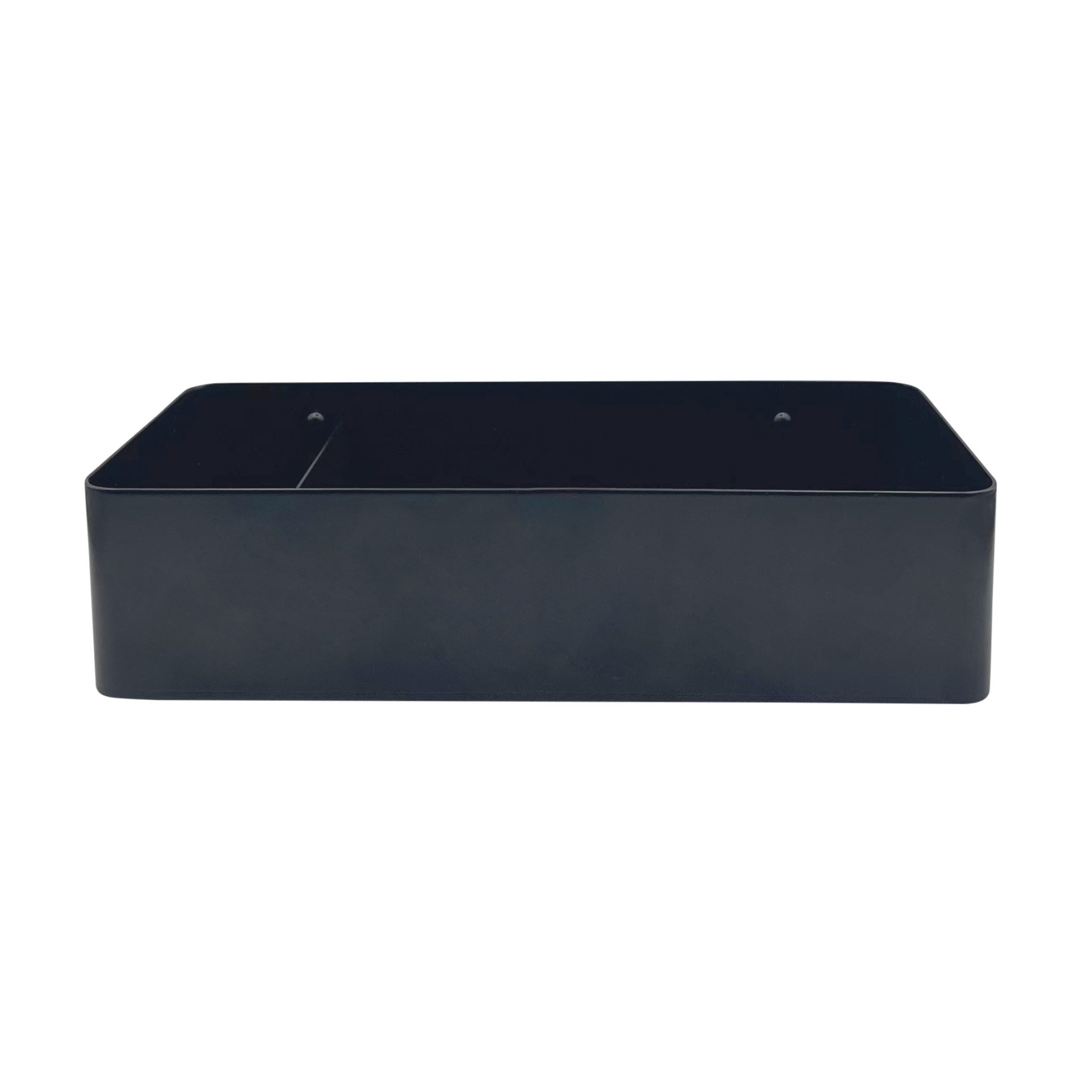 DESIGNSTUFF Black Storage Box With Adjustable Dividers - Organize Office Supplies, Craft Materials & Home Essentials