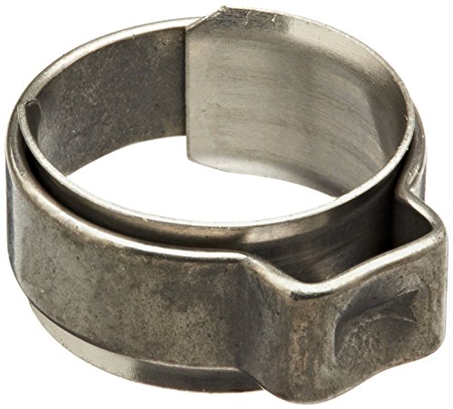 Oetiker 15400030 Stainless Steel Hose Clamp with Insert - One Ear Clamp for 10.3mm to 12.3mm ID (Pack of 250) - Perfect for Automotive, Plumbing & Industrial Applications