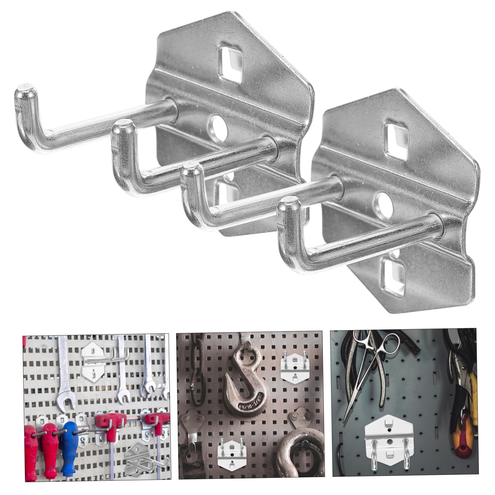 Angoily 5-Pack Metal Storage Hooks - Heavy Duty Wall Hanging Hooks for Home, Garage & Workshop Organization - Perfect for Hanging Tools, Keys, Coats & More