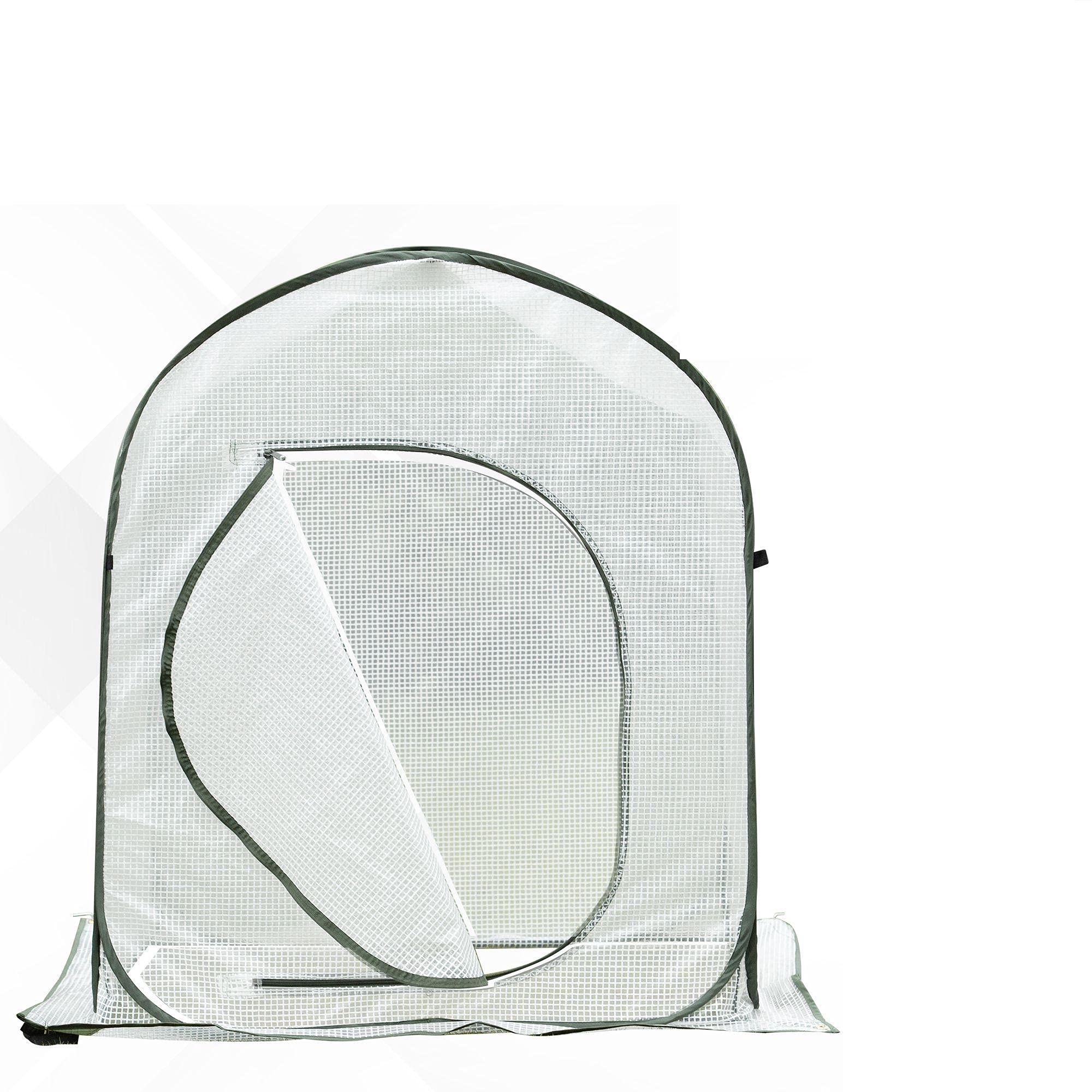 Silver Garden Portable Pop Up Greenhouse for Plants, Vegetables & Fruits with Zipper Bag - Indoor/Outdoor Grow Room, Winter Protection for Gardening, Patio & Backyard Use