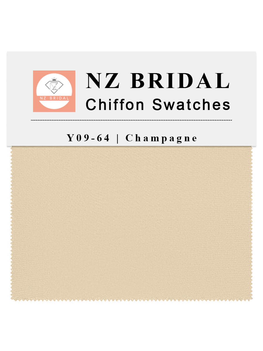 Premium Champagne Fabric Swatch Samples - Silk Chiffon Material for Dressmaking, DIY Fashion & Home Decor Projects