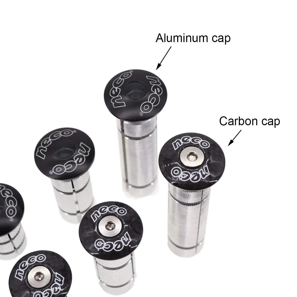 Neco Carbon Fiber Headset Expander Top Cap Star Nut Plug Bolt - Long Large Size for Bicycle Stem Expansion - Perfect for MTB, Road Bikes & Cycling Accessories