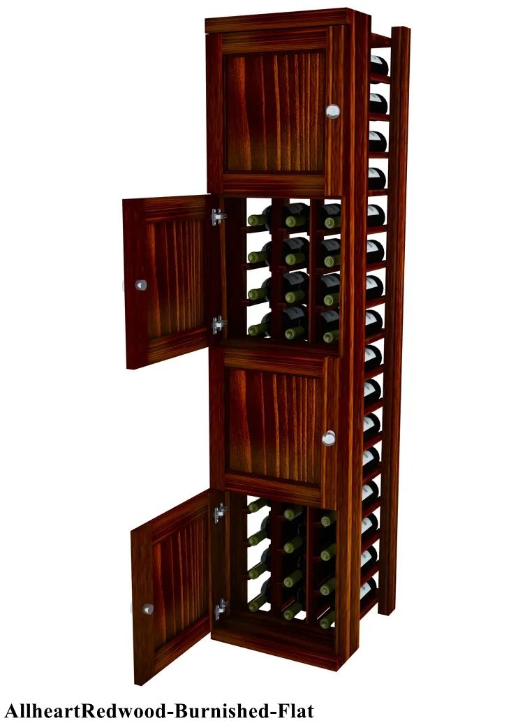 Vinostor 4-Bottle Locking Wine Storage Locker - 57 5/8