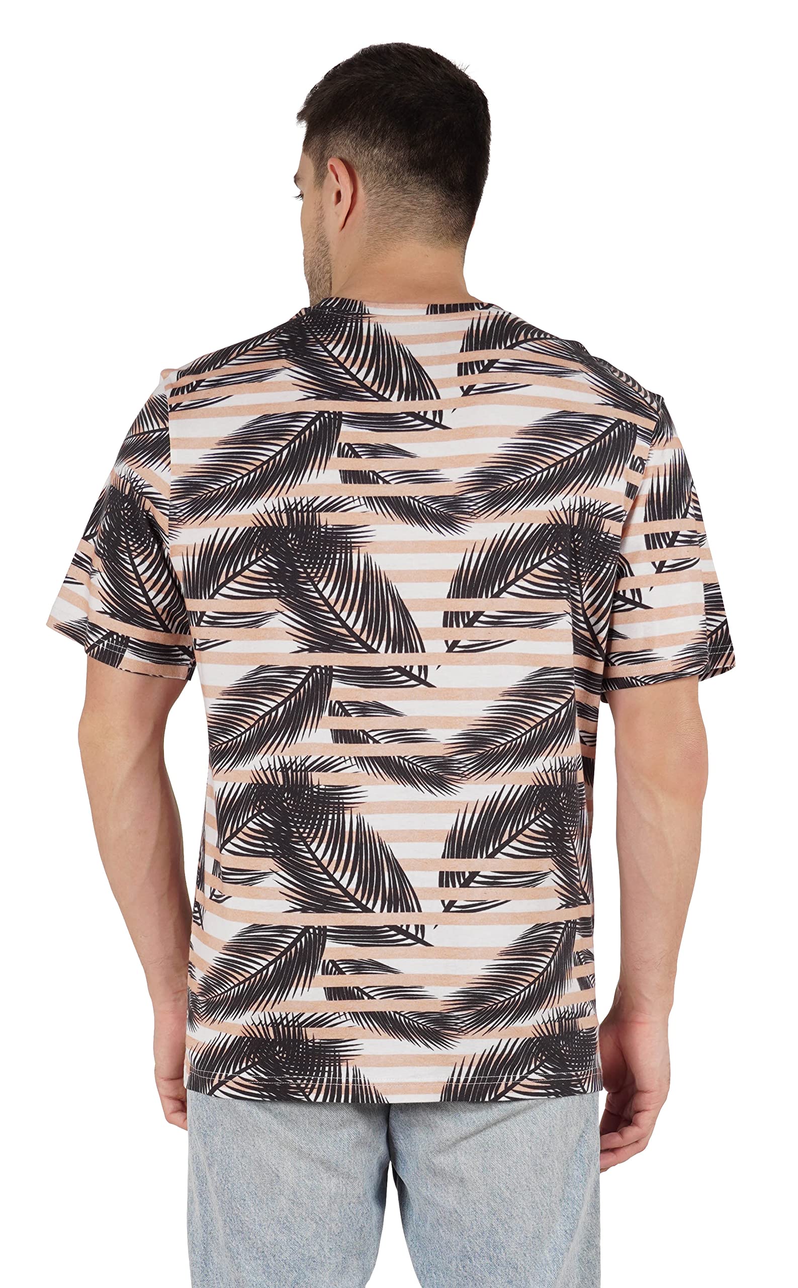**Inkmeso Men's Half Sleeve Loose Fit Printed Casual T-Shirt - Breathable & Comfortable for Beach, Holiday & Everyday Wear**