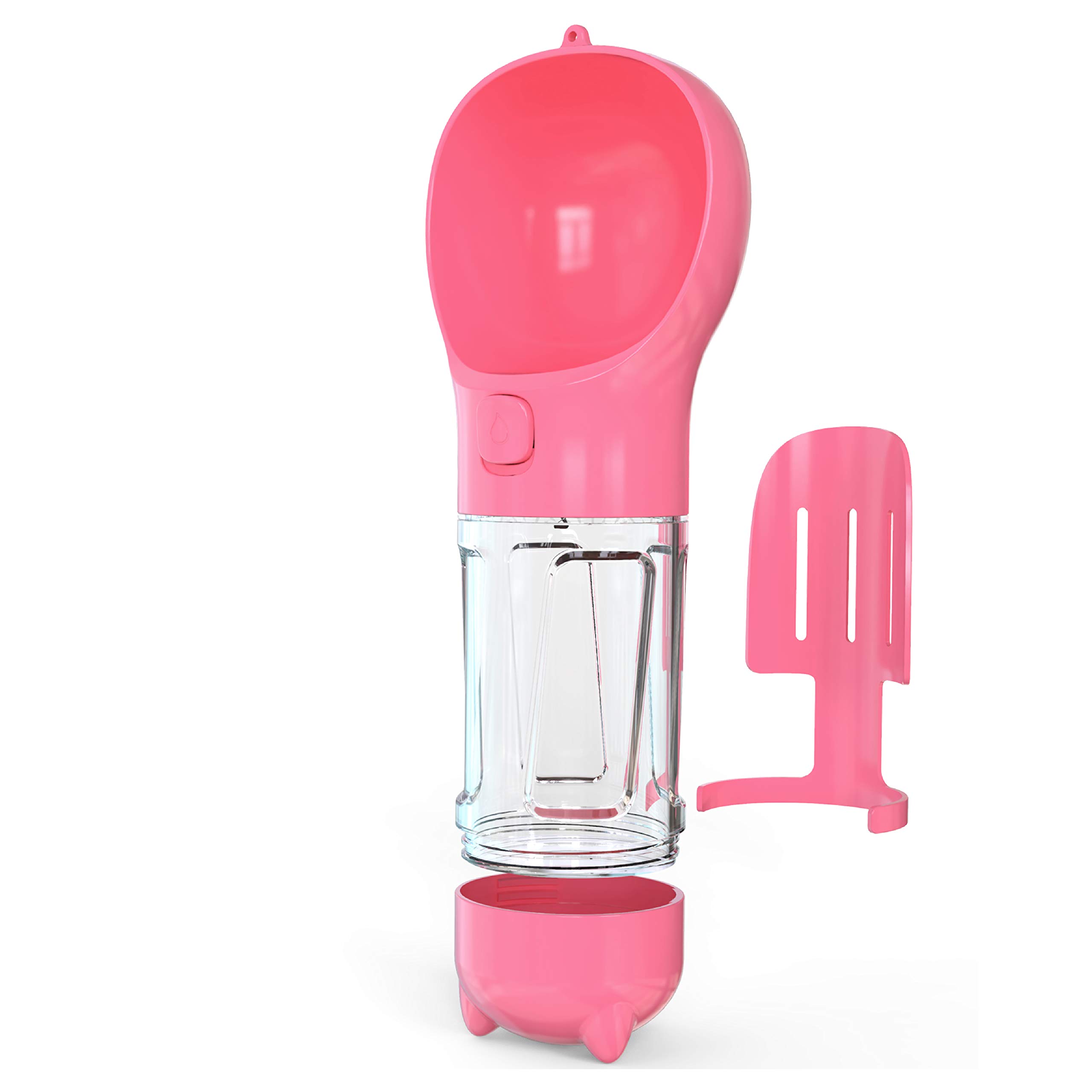 Portable Dog Water Bottle with Leak-Proof Bowl, Poop Scoop, and Bag Storage - Ideal for Hiking, Travel, and Outdoor Adventures