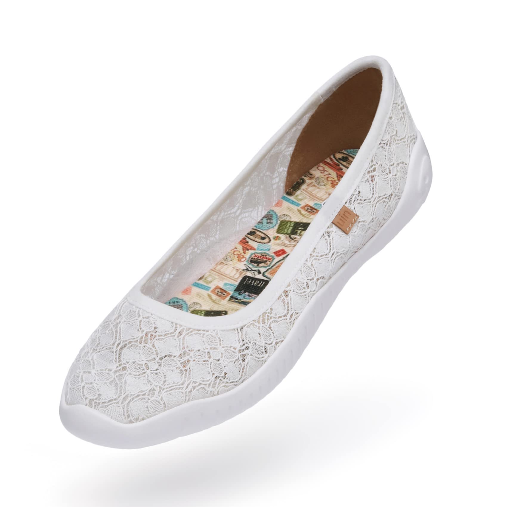 UIN Women's Painted Ballet Flats - Pointed Toe Slip On Loafers | Lightweight Comfortable Travel Shoes for Walking, Work & Casual Outfits | Art Inspired Fashion Footwear