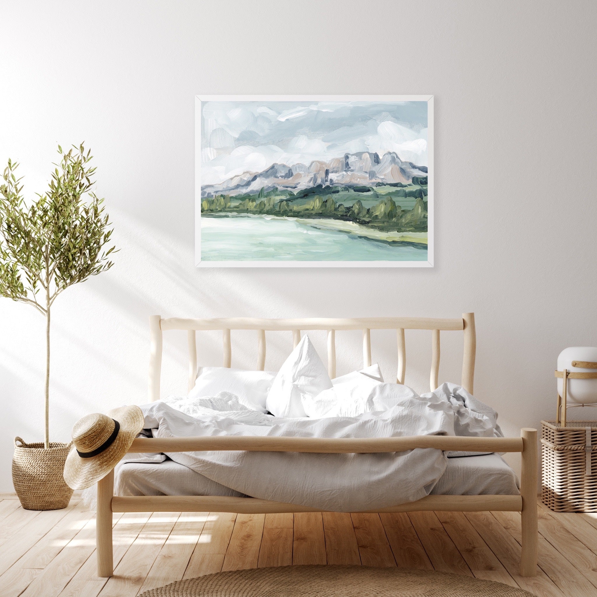 Lake in the North Wall Art Print - Nature Landscape Painting for Home & Office Decor - Perfect for Living Room, Bedroom or Office Wall Decoration