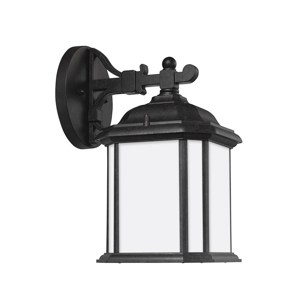 11.5 Inch Oxford Bronze Outdoor Wall Lantern with LED Lighting - Traditional Exterior Light Fixture for Porch, Patio, and Garden Decor (Model: 73-Bel-2756458)
