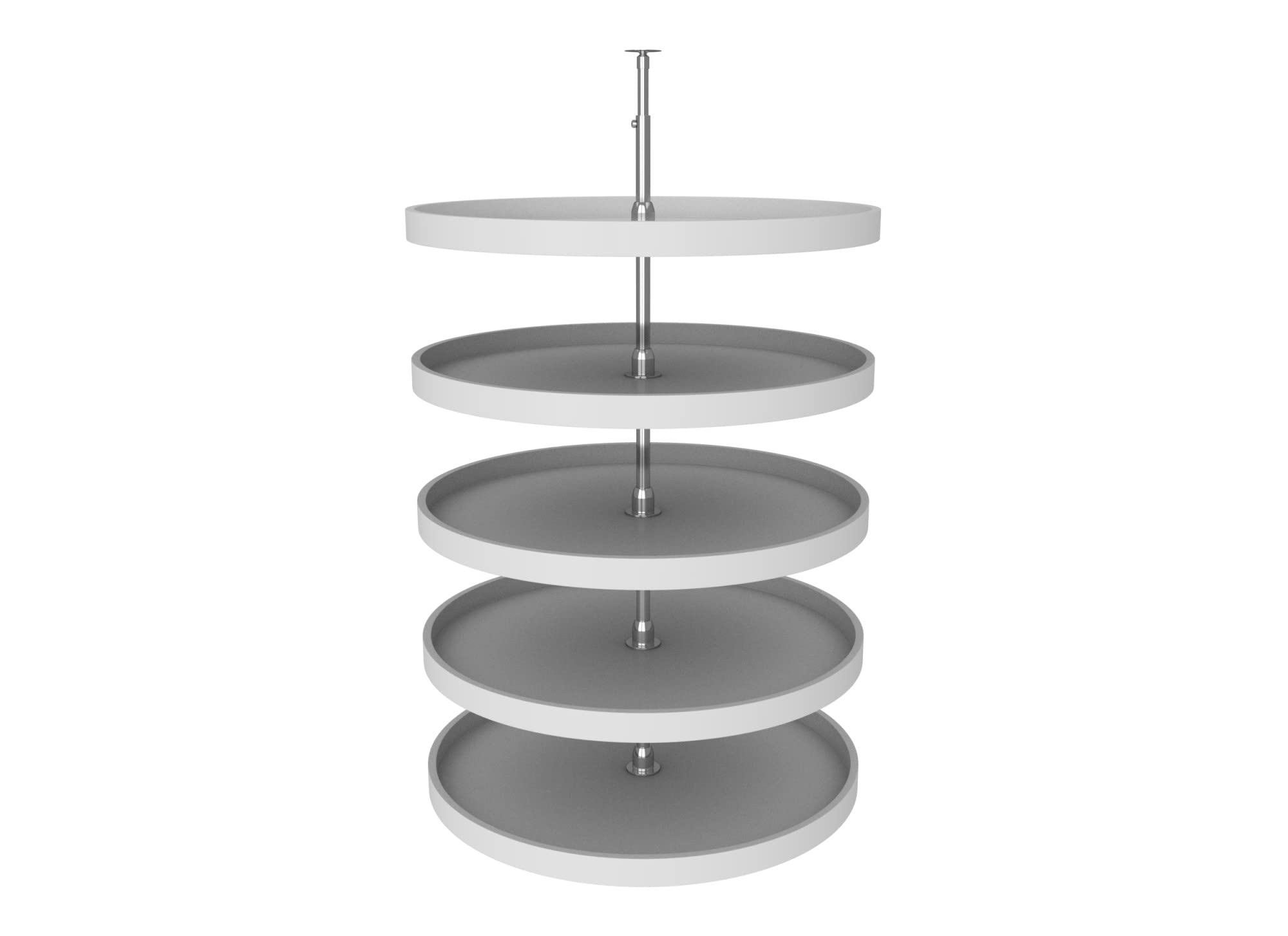 REV-A-SHELF Polymer Full-Circle 5-Shelf Lazy Susan Turntable for Tall Pantry Cabinets - Space Saving Kitchen Organizer for Spices, Canned Goods & Pantry Storage