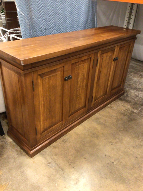 RH Style 4-Door Wood Buffet Cabinet - Solid Wood Sideboard for Dining Room, Living Room & Entryway Storage