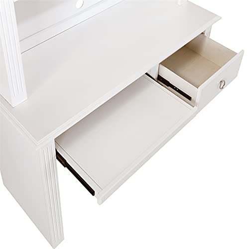 Pemberly Row 3-Drawer Nightstand with Dovetail Joints - Solid Wood Bedside Table in White Finish | Perfect for Bedroom, Guest Room & Home Decor