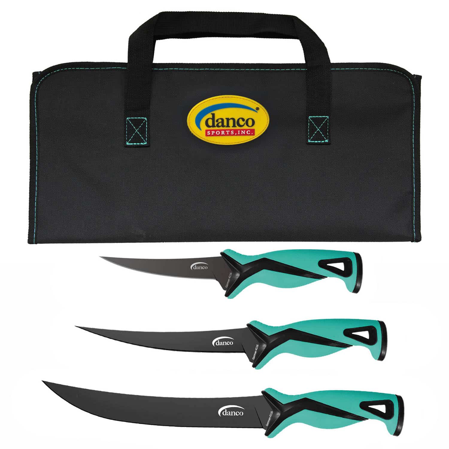 Premium Danco 3-Piece Fillet Knife Set - Sharp Stainless Steel Blades for Fish, Meat & Poultry - Perfect for Fishing, Hunting & Outdoor Cooking