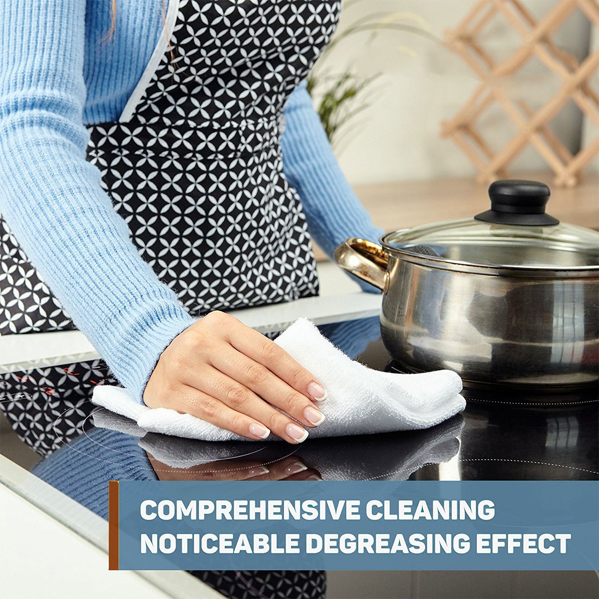 Ultra Absorbent Microfiber Dish Cloths - 20 Pack 12x12 Inch Fast Drying Kitchen Cleaning Rags for Washing Dishes, Countertops & Stainless Steel - Perfect for Daily Kitchen Cleaning & Household Chores