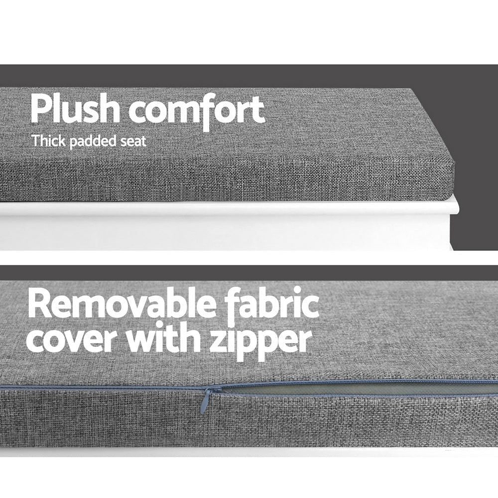 Artiss 12-Pair Shoe Cabinet Bench with Drawers - White Shoe Storage Organizer Rack & Entryway Shelf - Perfect for Hallway, Closet, and Bedroom Organization