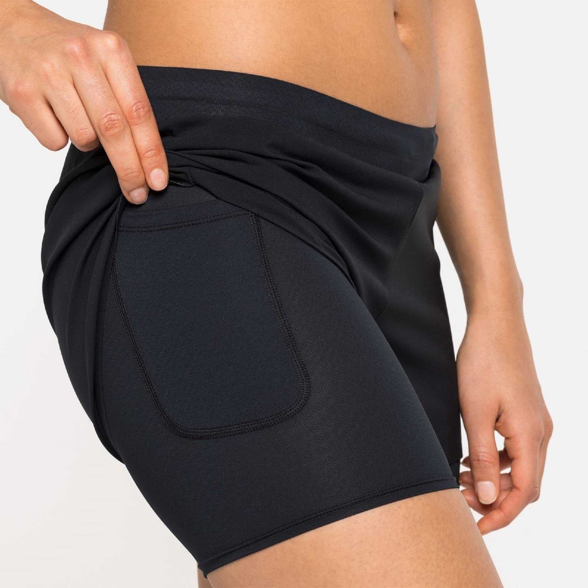 Odlo Women's Zeroweight 3 Inch 2-in-1 Running Shorts - Lightweight & Breathable for Workouts, Yoga & Outdoor Activities