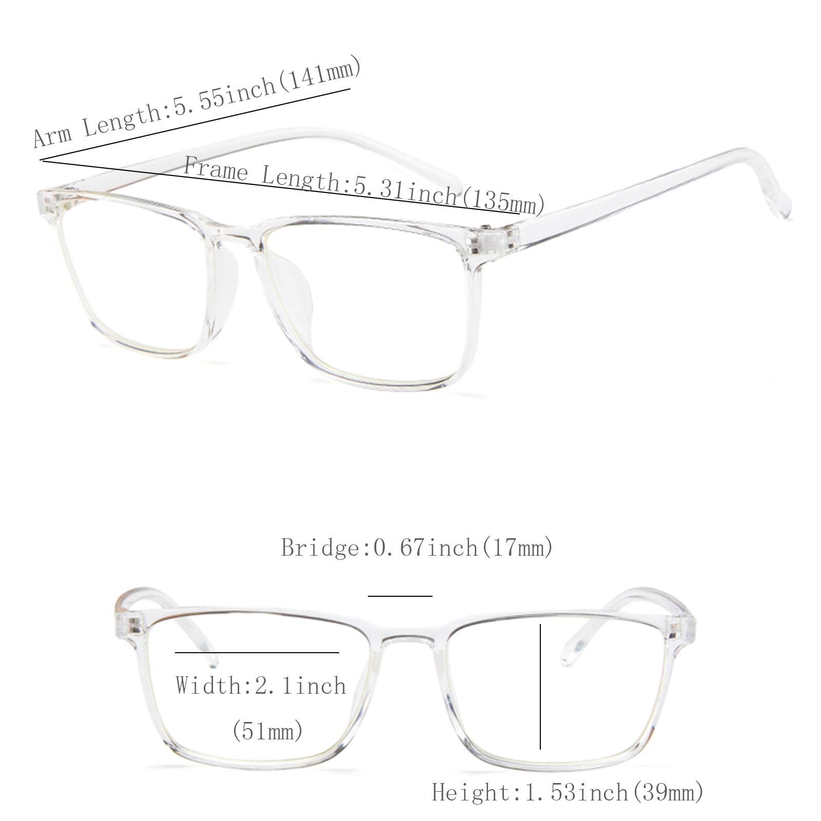 Oripoxic Blue Light Blocking Glasses -4.00 Prescription for Computer Use, Anti Eyestrain & Anti Glare, Myopia Reading Glasses for Work & Gaming