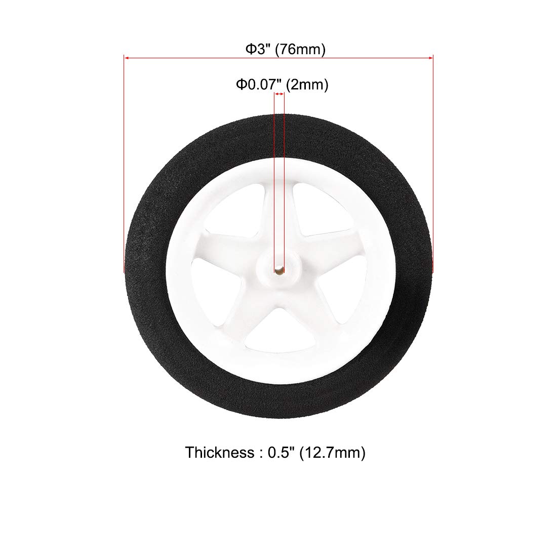 UXCell RC Model Plane Aircraft Wheel - Micro Sport Wheel 0.07