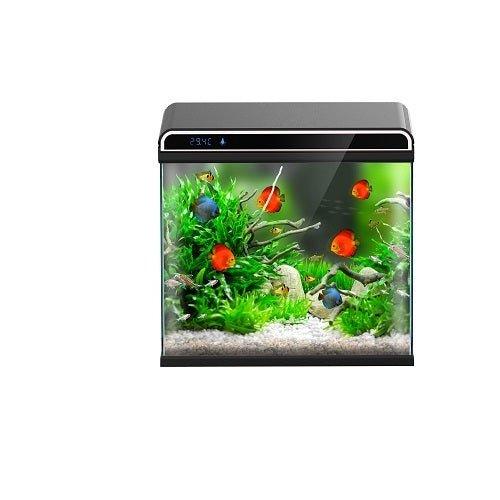 Ultra Clear Glass Nano LED Light Fish Tank 12L Black - Perfect for Home, Office, or Classroom Aquarium Setup