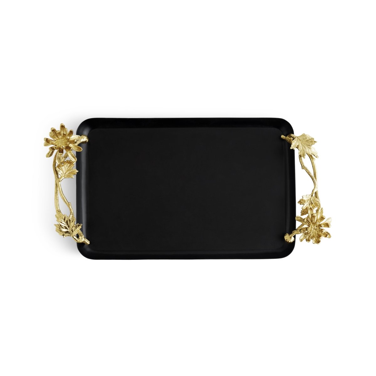Elegant Dahlia Floral Serving Tray - Large Wooden Decorative Tray for Coffee Table, Dining, and Home Decor - Perfect for Entertaining, Breakfast in Bed, and Gift Giving