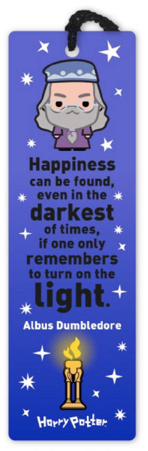 Re-Marks Quotemarks Harry Potter - Dumbledore 19104 Happiness Bookmark with Tassel | Collectible Book Accessory for Harry Potter Fans & Readers | Perfect Gift for Book Lovers & Potterheads