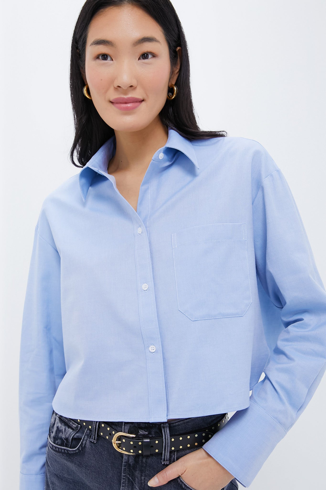 Blue Oxford Little Big Joe Shirt for Men - Classic Casual Button Down Shirt for Work, Office & Everyday Wear | Comfortable & Stylish Men's Dress Shirt