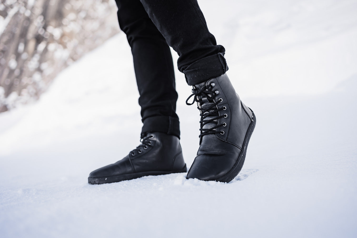 Be Lenka Winter 3.0 Barefoot Boots for Women & Men - Waterproof Cold Weather Minimalist Shoes for Hiking, Snow & Outdoor Activities - Black